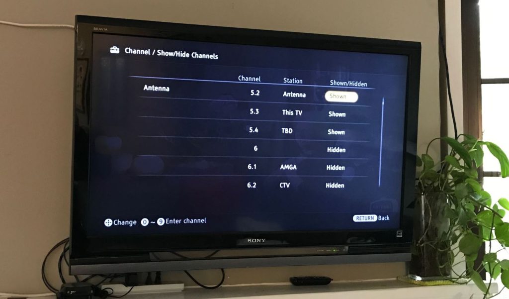 Sony TV troubleshooting menu