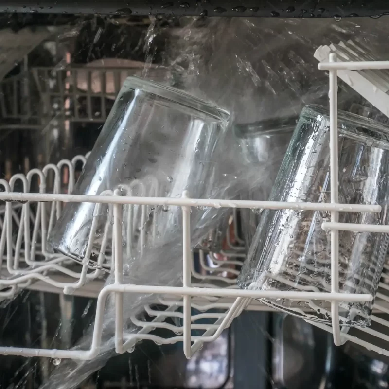 The cause of dishes becoming cloudy in the dishwasher