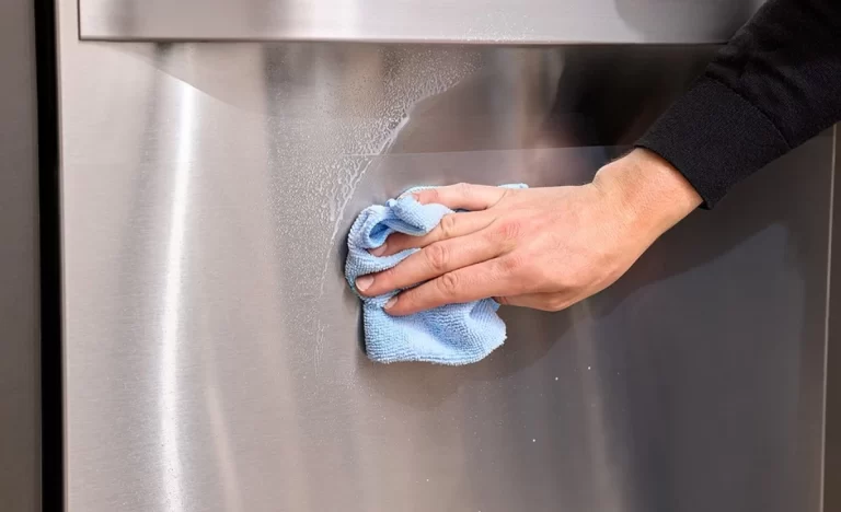 Cleaning the body of the dishwasher