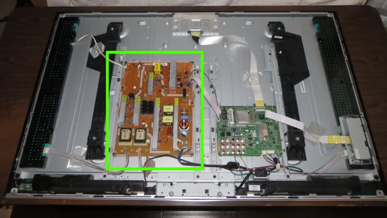 Damage of the main board of the TV