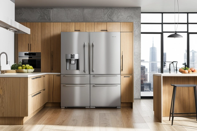 fridge in a modern kitchen