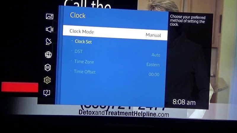 How to set the clock automatically on Samsung TV