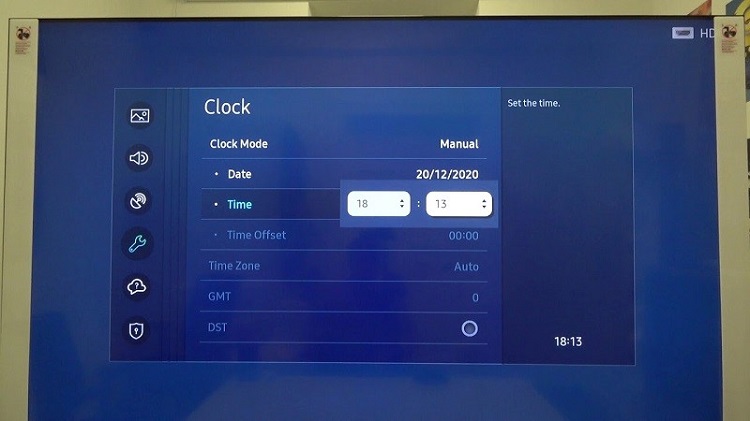 Is it necessary to set the clock on Samsung TV