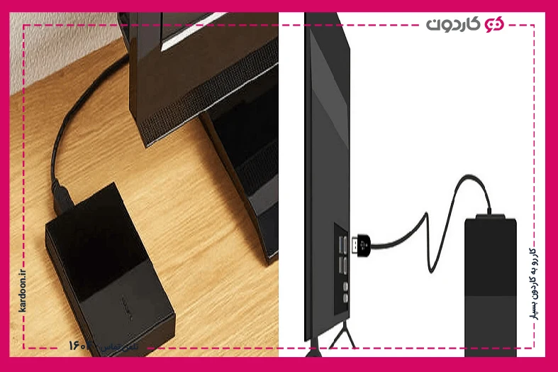 Checking the compatibility of formats and file systems in connection with connecting the hard drive to the TV