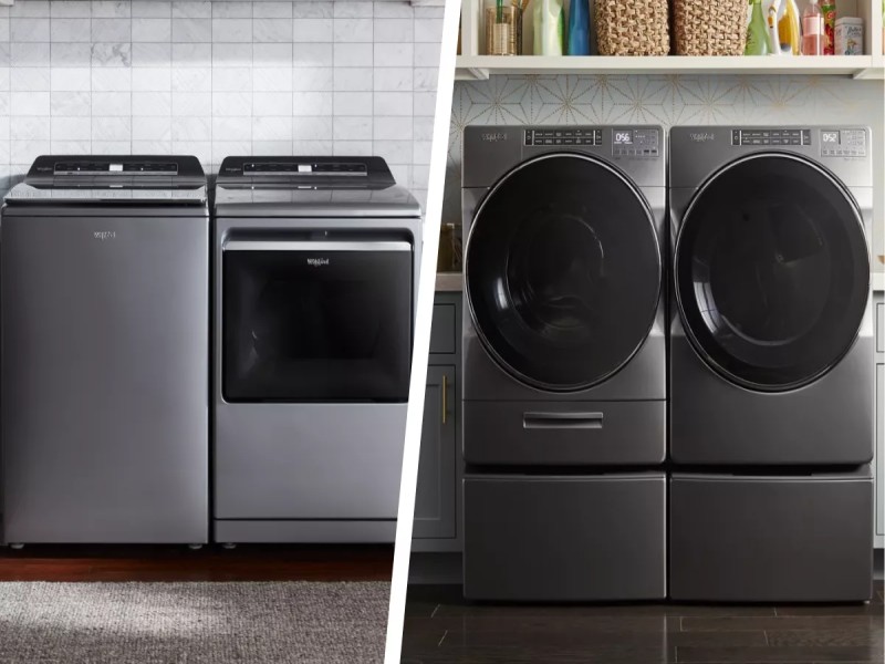 Full comparison of top-door and front-door washing machines